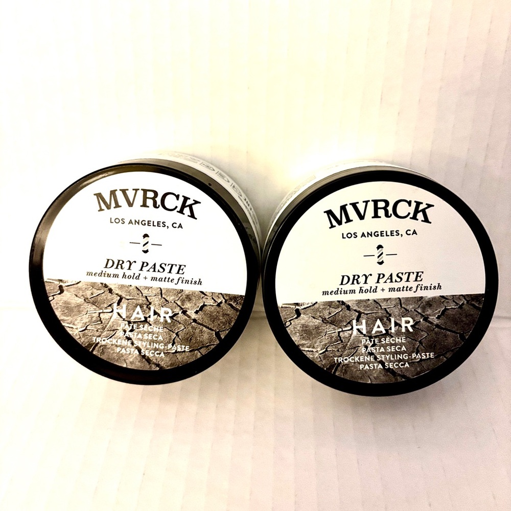MVRCK Dry Paste Medium Hold Matte Finish Hair Styling Paste 3 oz-2pk